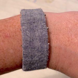 Lucky Brand denim bracelet with tassels NWT